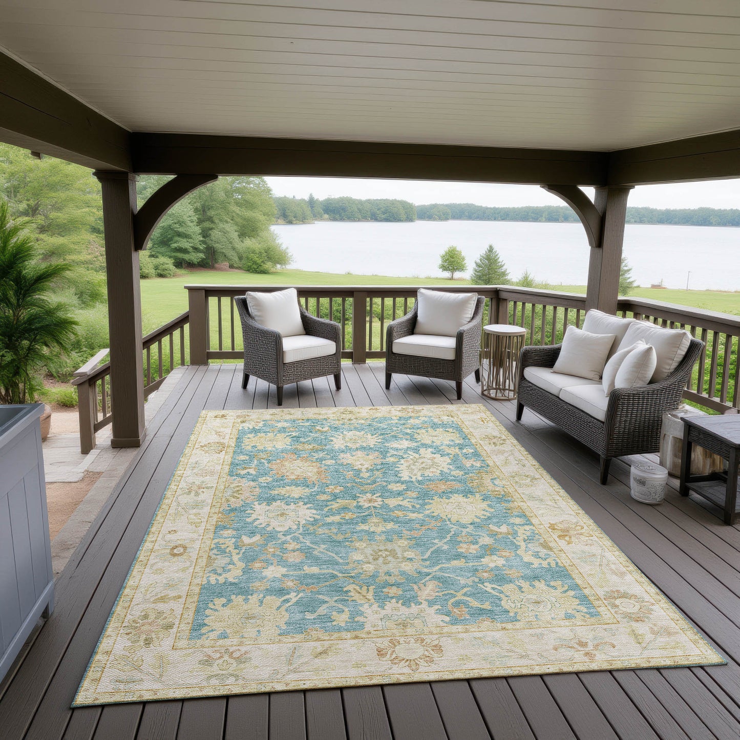 Dalyn Rugs Hatay  Teal  traditional