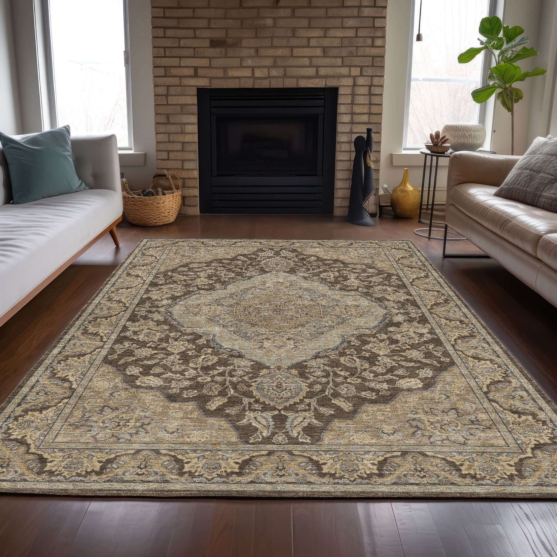 Dalyn Rugs Hatay  Chocolate  traditional