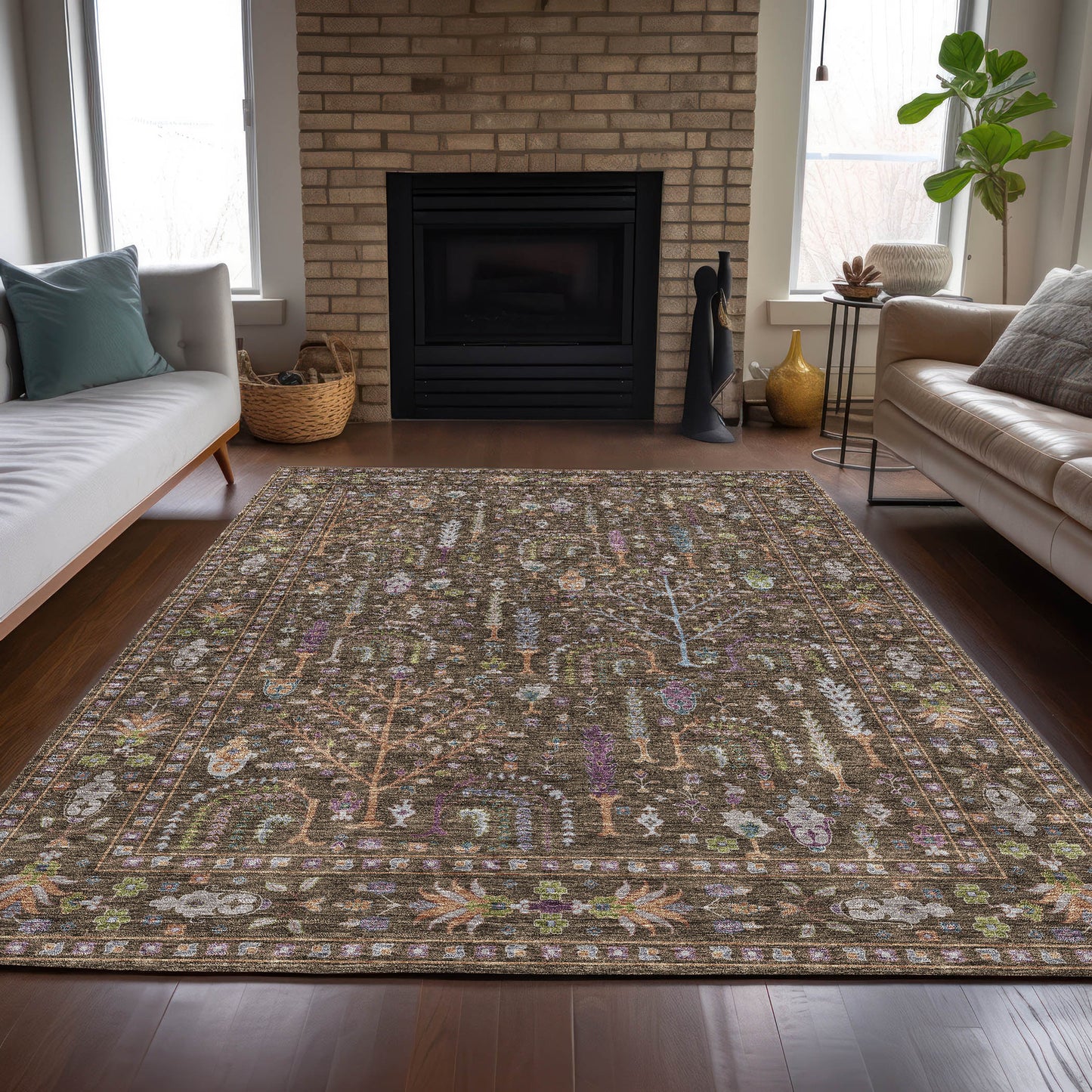 Dalyn Rugs Hatay  Brown  traditional