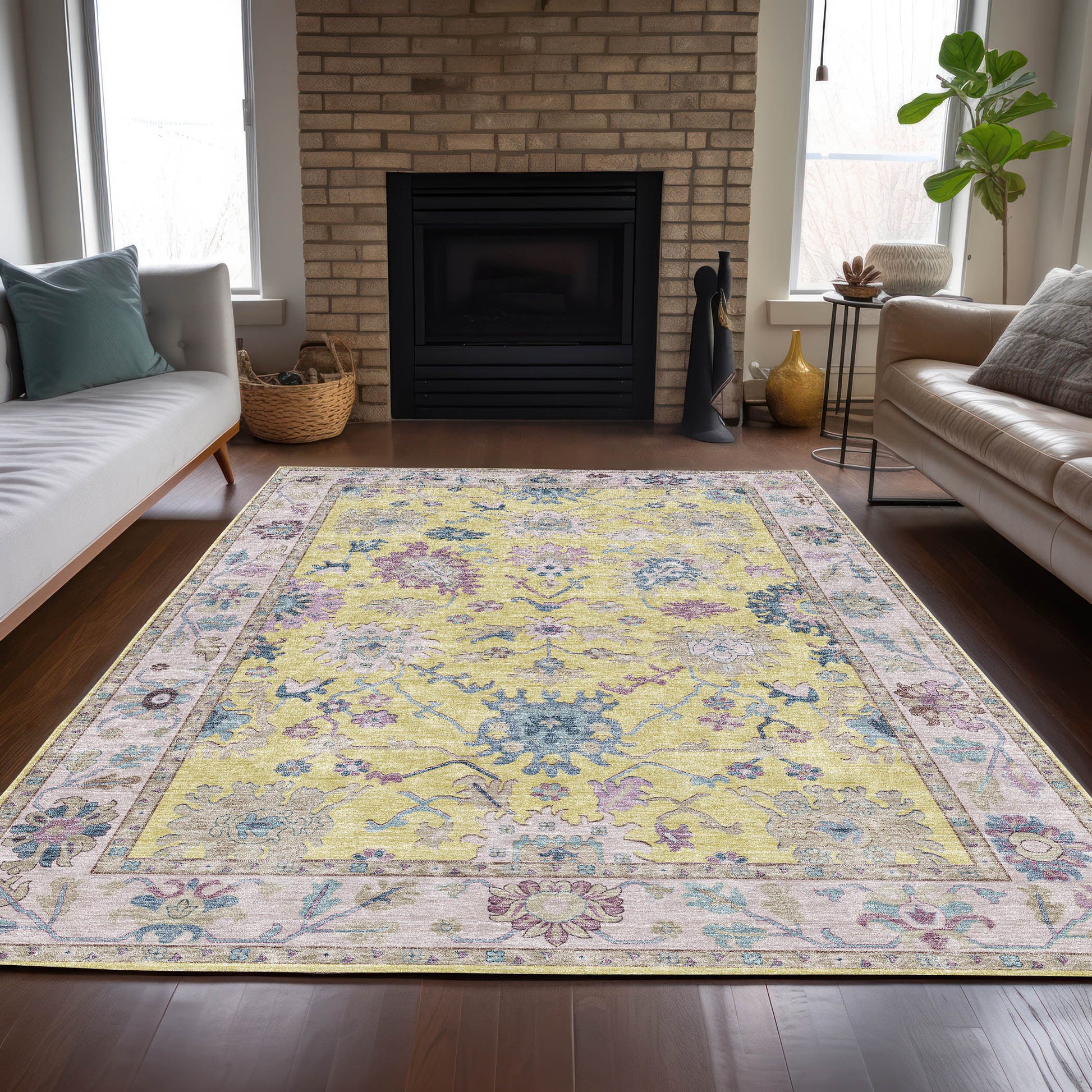 Dalyn Rugs Hatay  Yellow  traditional
