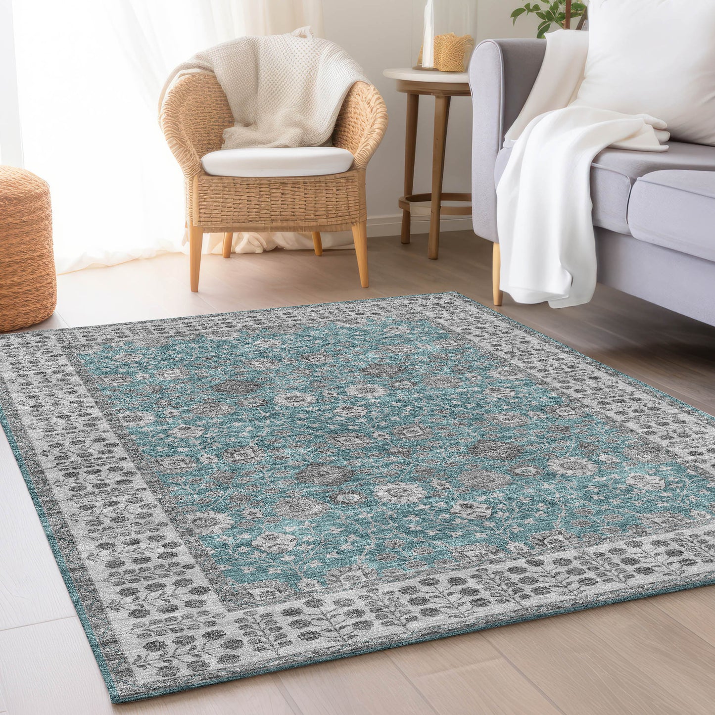 Dalyn Rugs Hatay  Teal  traditional