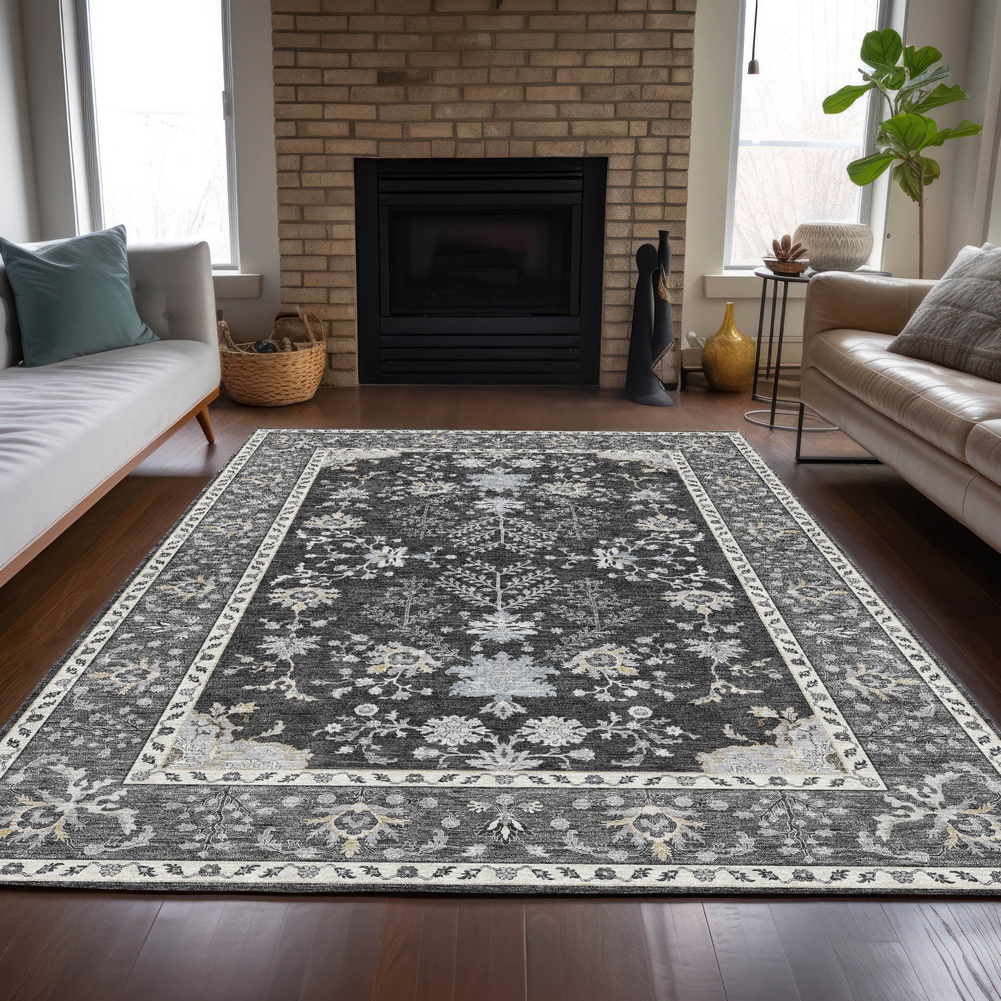 Dalyn Rugs Hatay  Charcoal  traditional