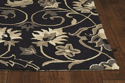 Kas Harbor 4206 Navy Indoor/Outdoor Hand Hooked Rug