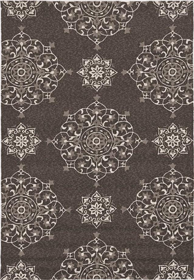 Kas Harbor 4207 Charcoal Indoor/Outdoor Hand Hooked Rug