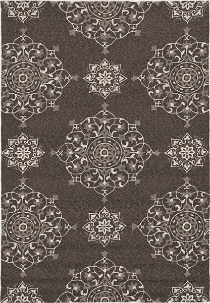 Kas Harbor 4207 Charcoal Indoor/Outdoor Hand Hooked Rug