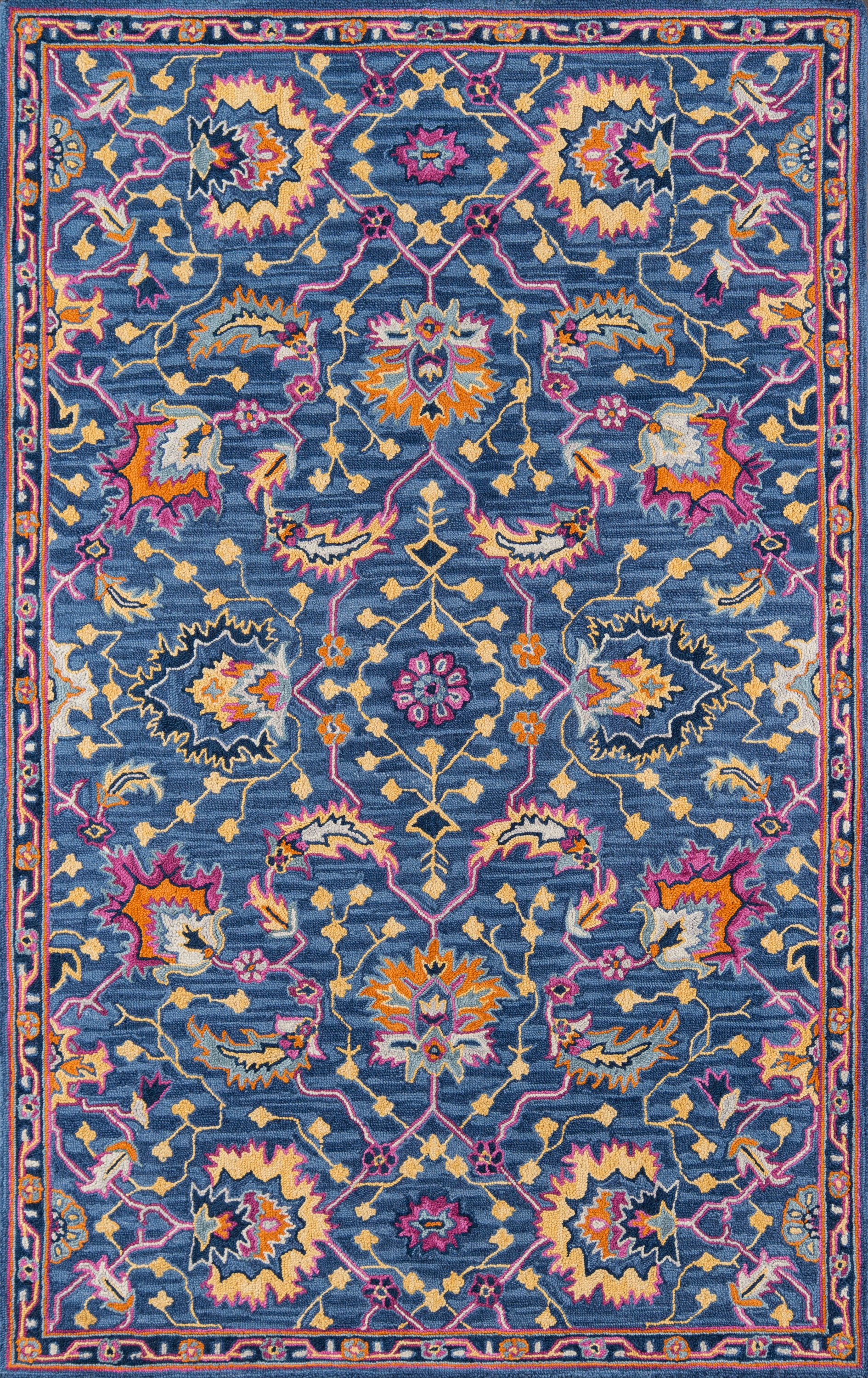 Momeni Ibiza IBI-3 Blue Traditional Hand Tufted Rug – Atlanta Designer Rugs