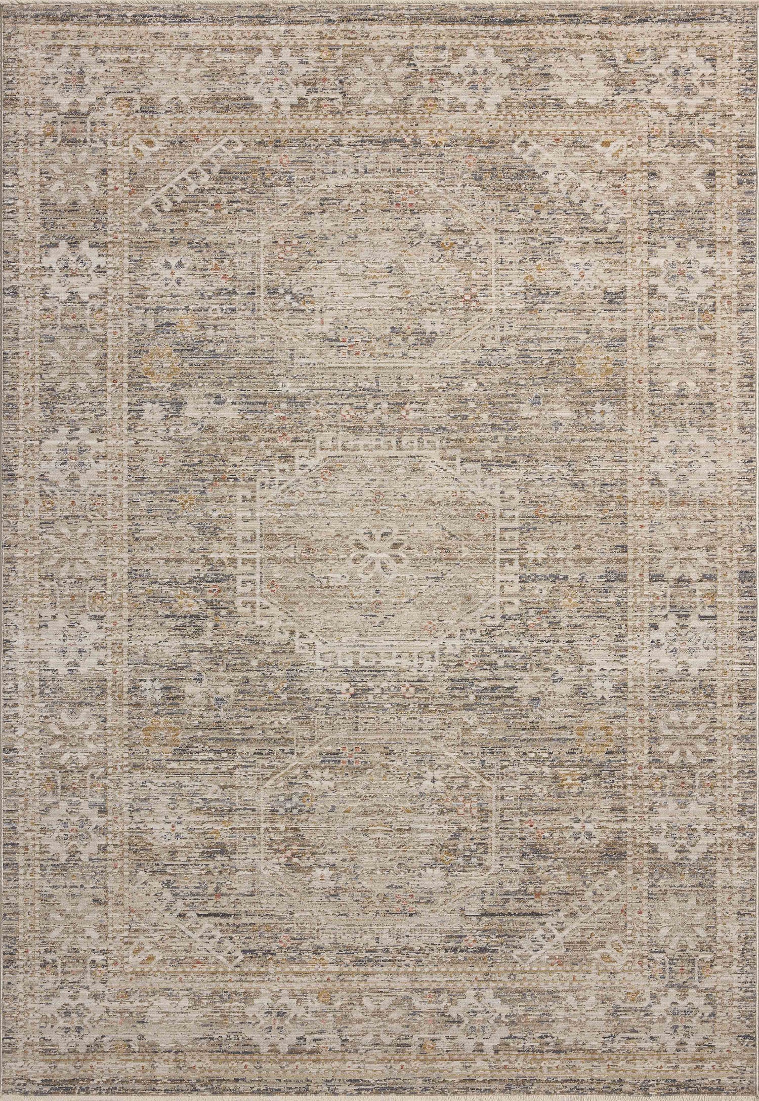Chris Loves Julia x Loloi Ida  Taupe Multi Traditional