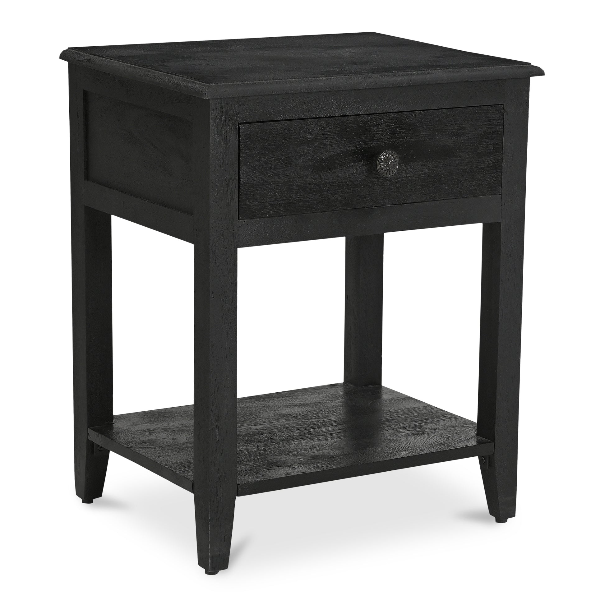 Moes Home Nightstands CORRINE Black Rustic Furniture Rug