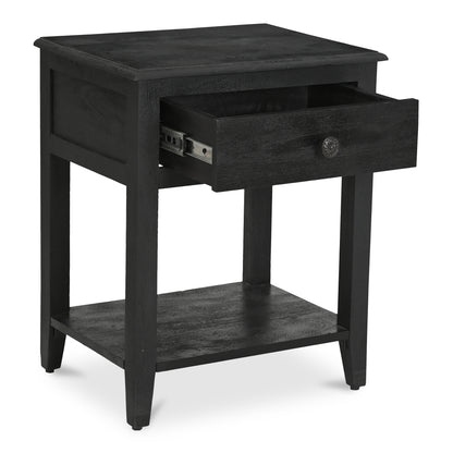 Moes Home Nightstands CORRINE Black Rustic Furniture Rug