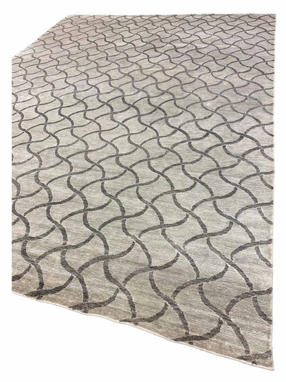 Artisan Toni Silver Transitional Knotted Rug - Rugs - Artisan - Atlanta Designer Rugs