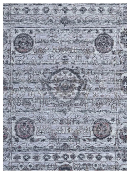 Artisan Odessa BlackishGrey Ivory Transitional Knotted Rug - Rugs - Artisan - Atlanta Designer Rugs