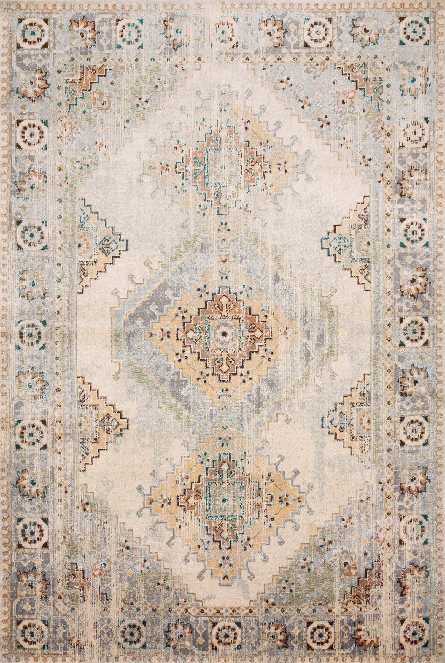 Loloi Isadora  Oatmeal Silver Transitional