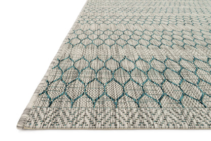 Loloi Isle  Grey Teal Indoor/Outdoor