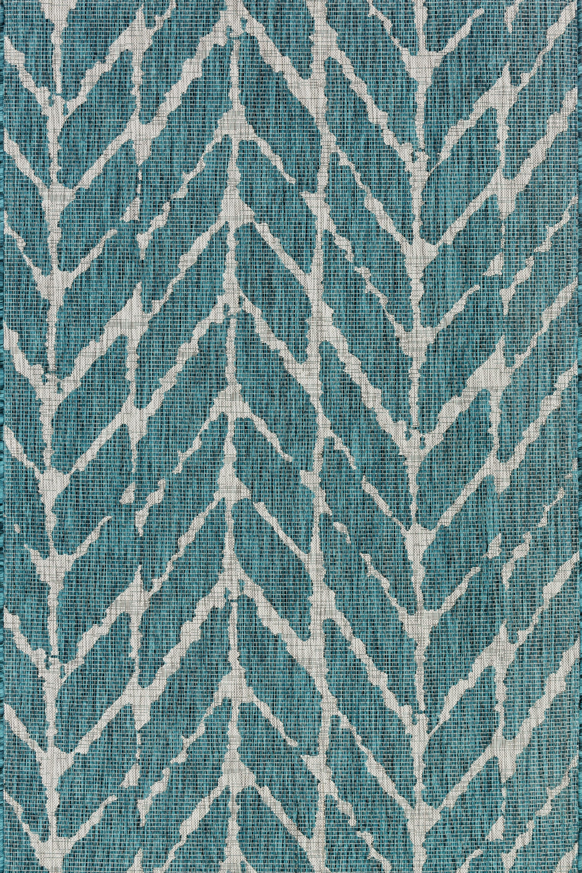 Loloi Isle  Teal Grey Indoor/Outdoor