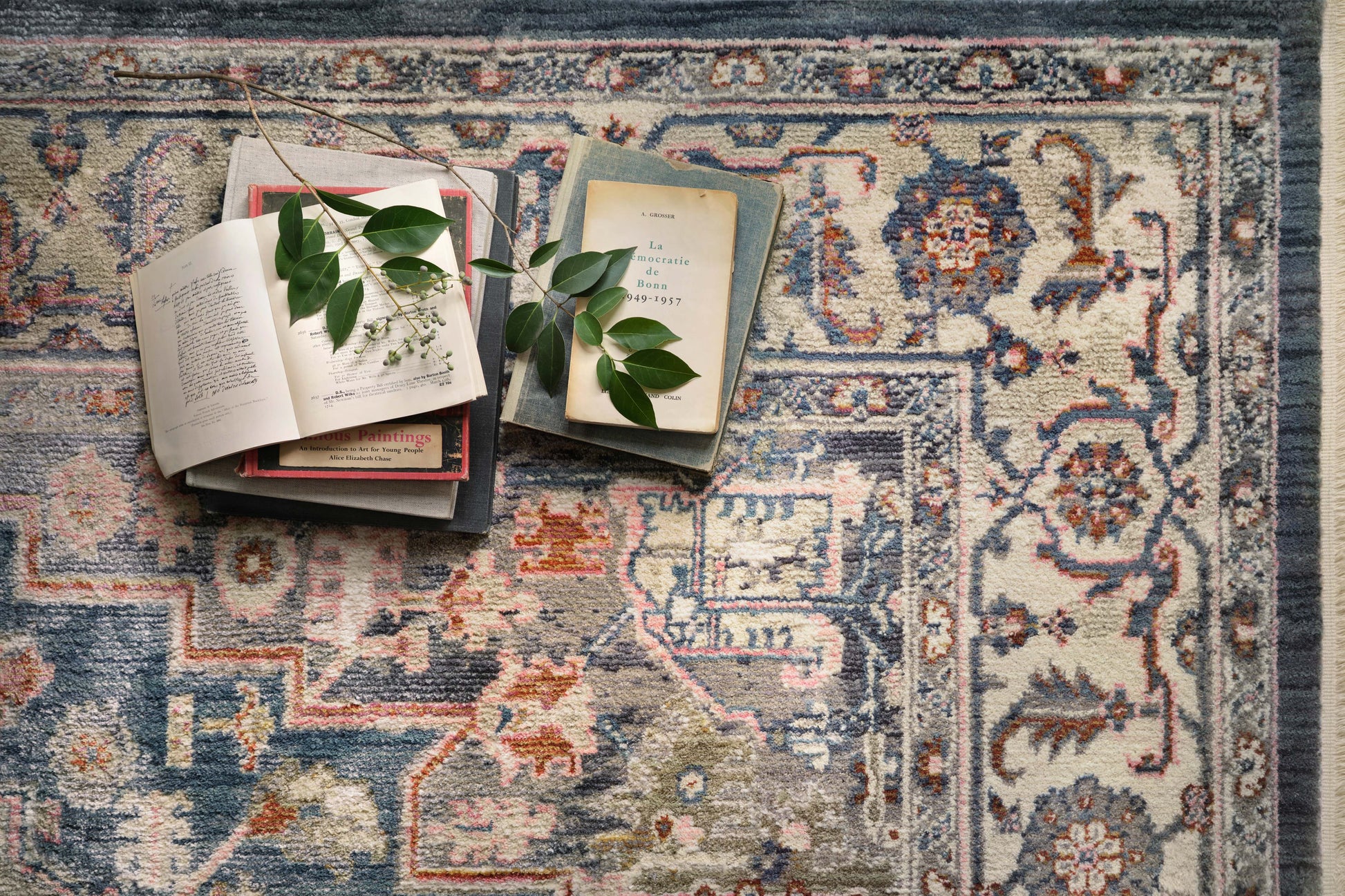 Magnolia Home by Joanna Gaines x Loloi Janey  Indigo Multi Transitional