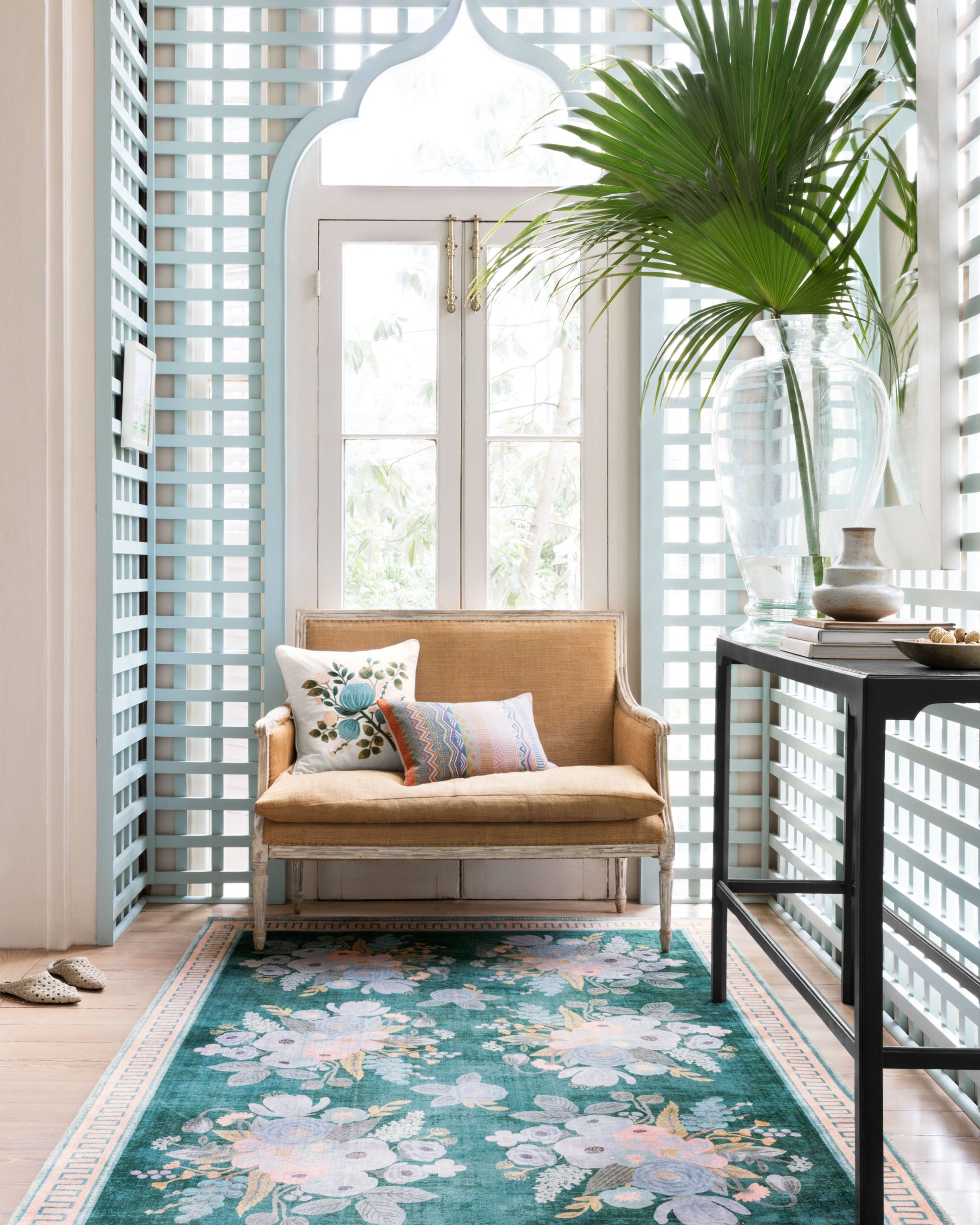 Rifle Paper Co. x Loloi Jardin  Emerald  Contemporary