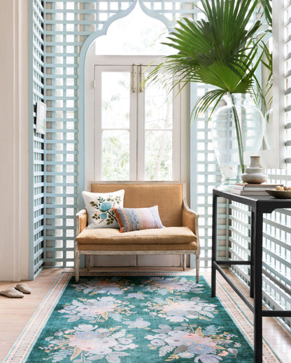 Rifle Paper Co. x Loloi Jardin  Emerald  Contemporary