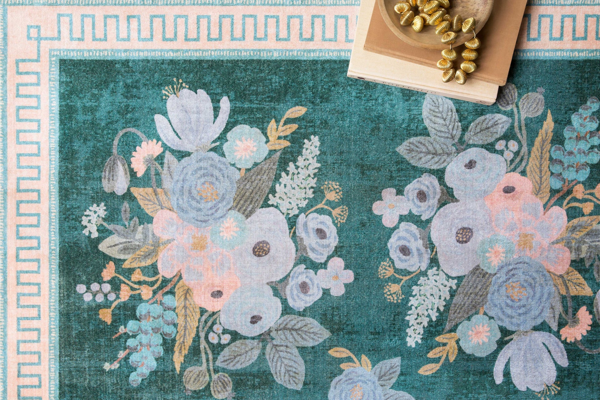 Rifle Paper Co. x Loloi Jardin  Emerald  Contemporary