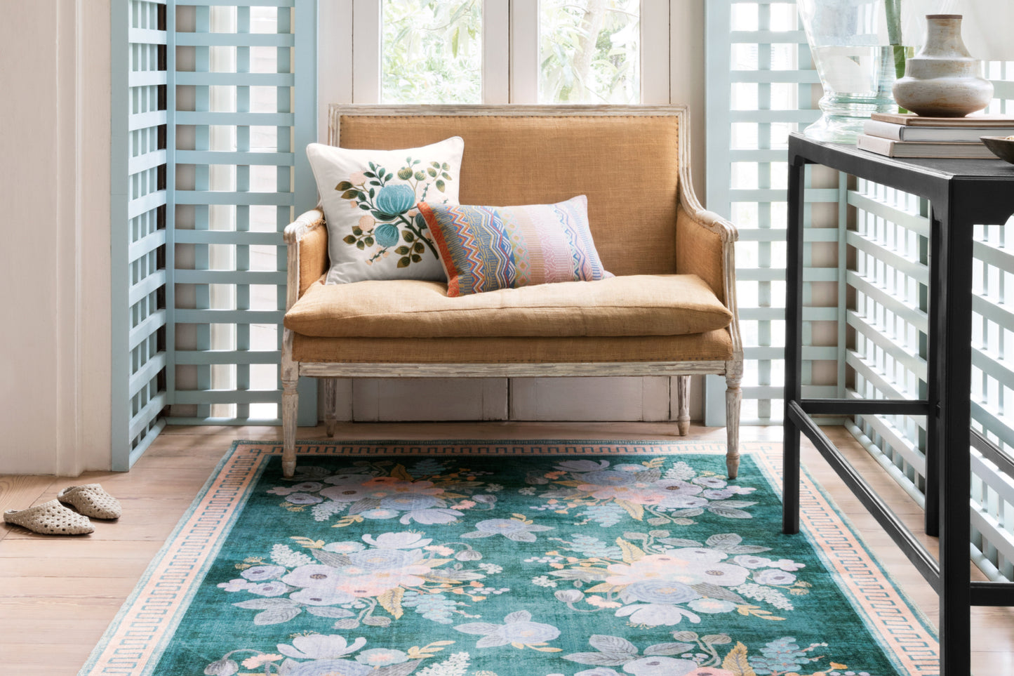 Rifle Paper Co. x Loloi Jardin  Emerald  Contemporary