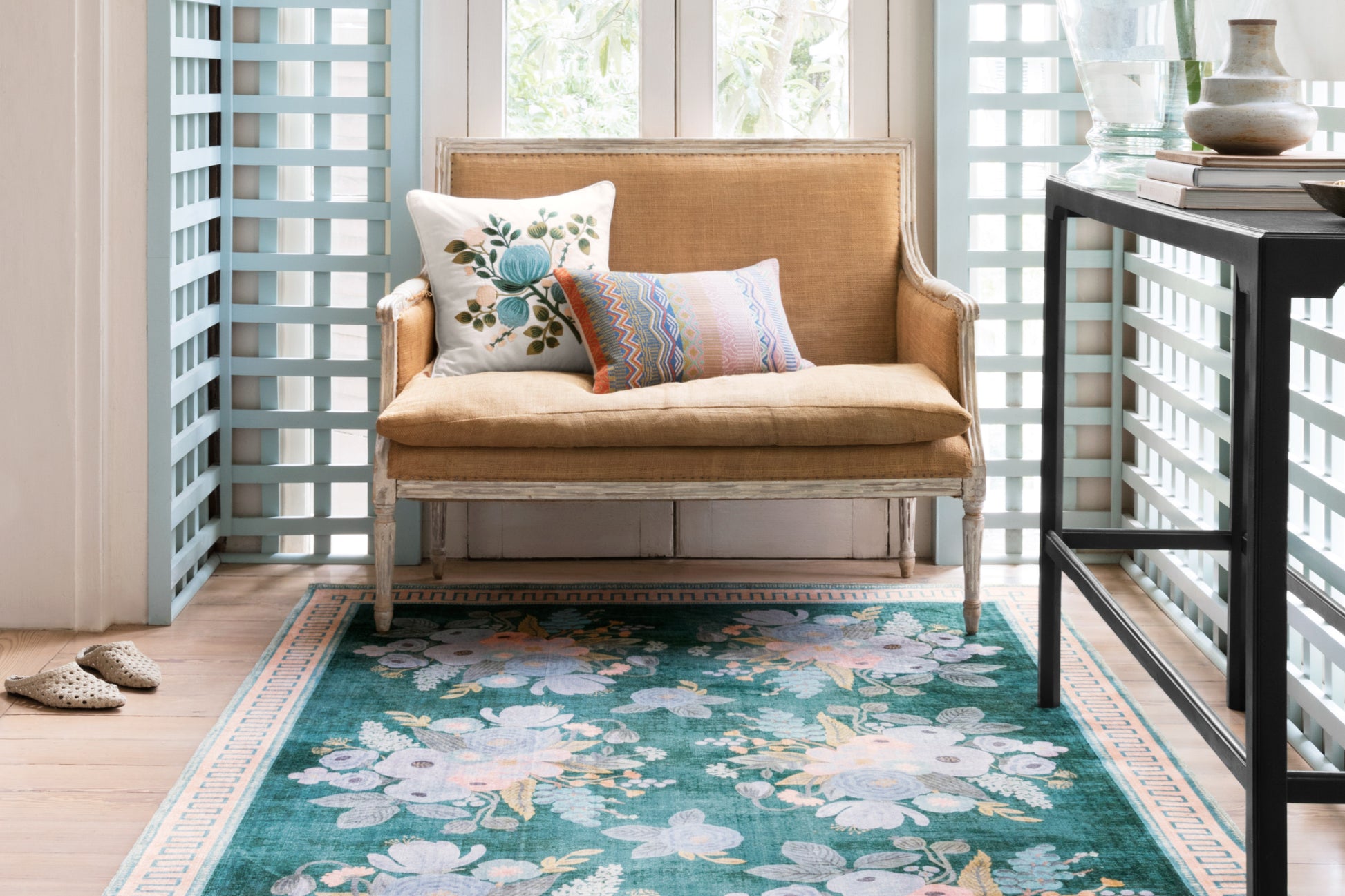 Rifle Paper Co. x Loloi Jardin  Emerald  Contemporary