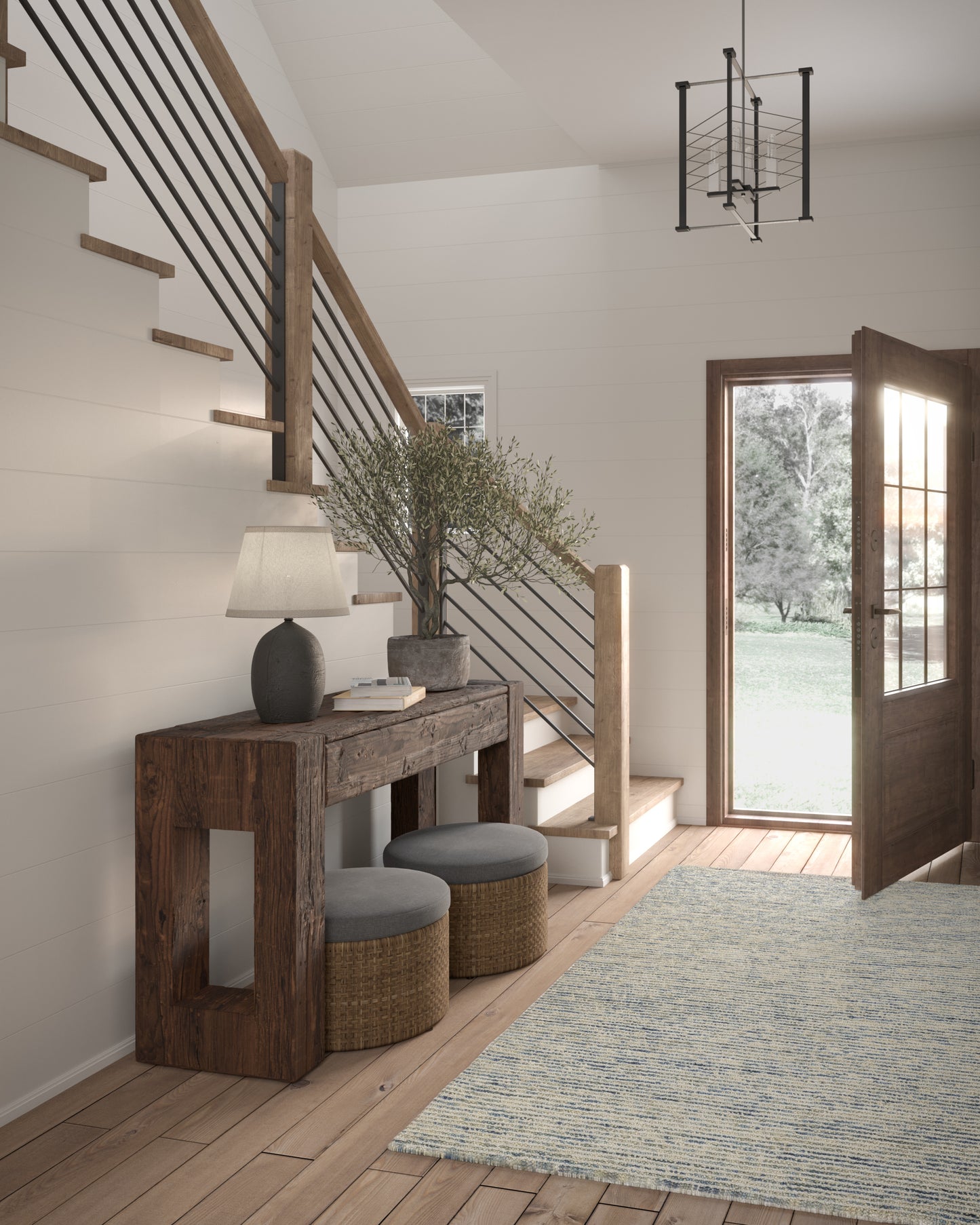 Momeni Jax  Blue  Contemporary