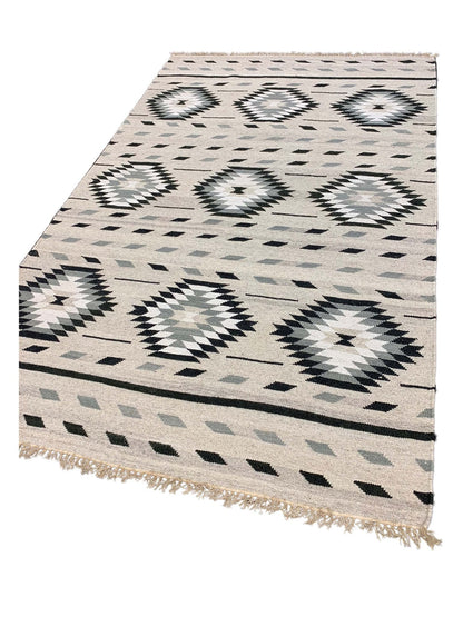 Artisan Kim Natural Grey Kilim Woven Rug - Rugs - Artisan - Atlanta Designer Rugs
