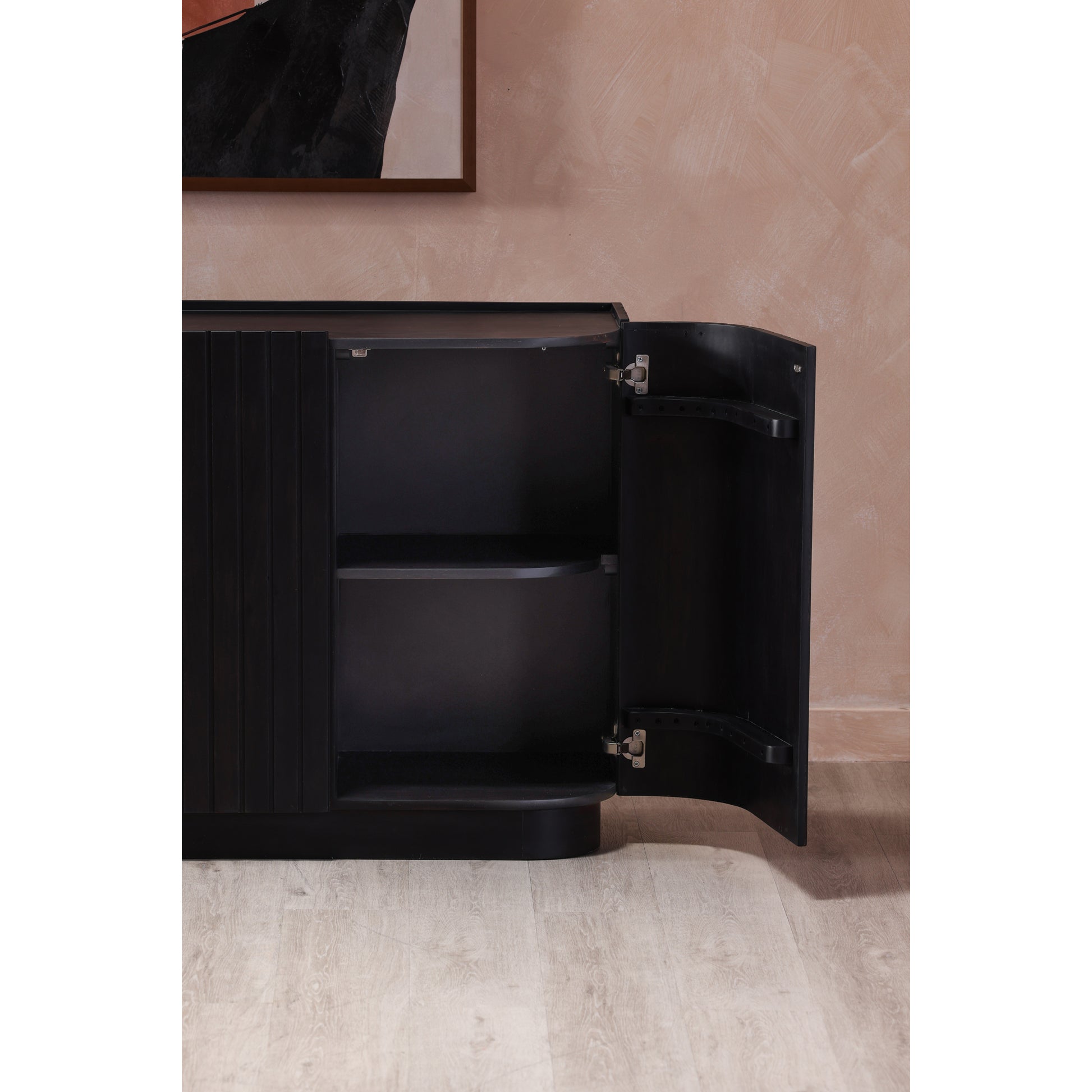 Moes Home Sideboards Povera Black Contemporary Furniture
