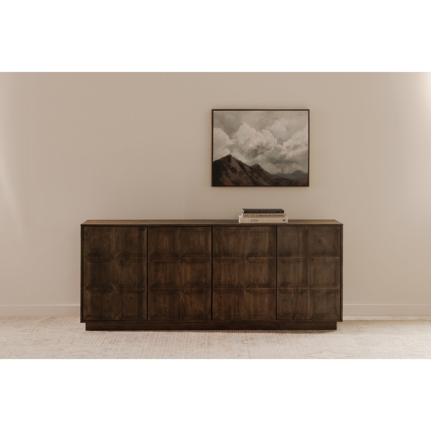Moes Home Sideboards Bowen Brown Contemporary Furniture Rug