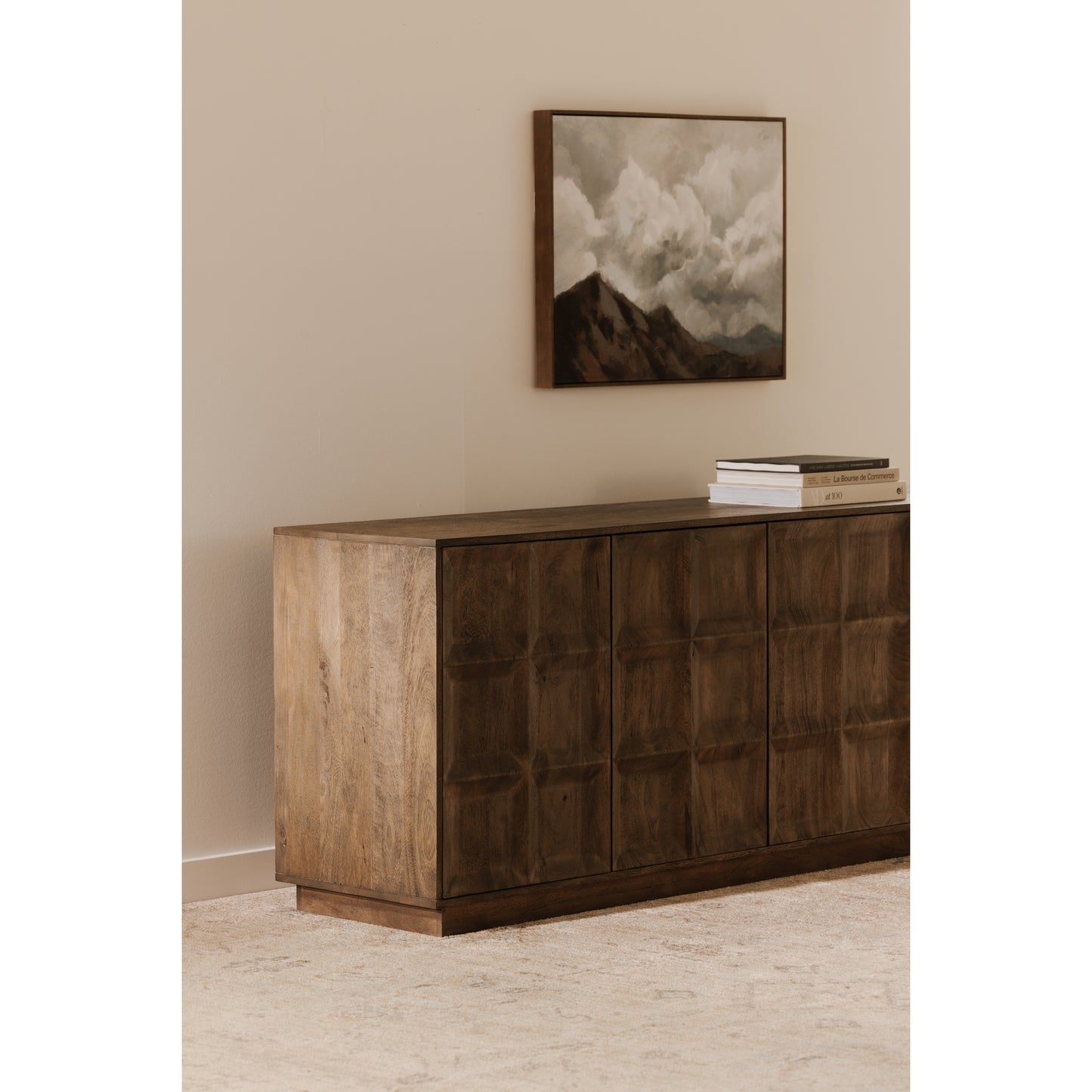 Moes Home Sideboards Bowen Brown Contemporary Furniture Rug