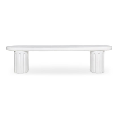 Moes Home Dining Benches ERIS White Contemporary Furniture