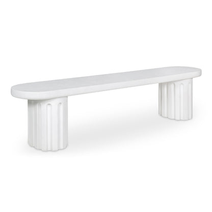 Moes Home Dining Benches ERIS White Contemporary Furniture
