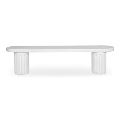 Moes Home Dining Benches ERIS White Contemporary Furniture