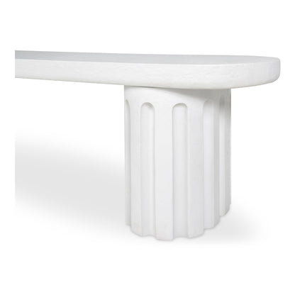 Moes Home Dining Benches ERIS White Contemporary Furniture