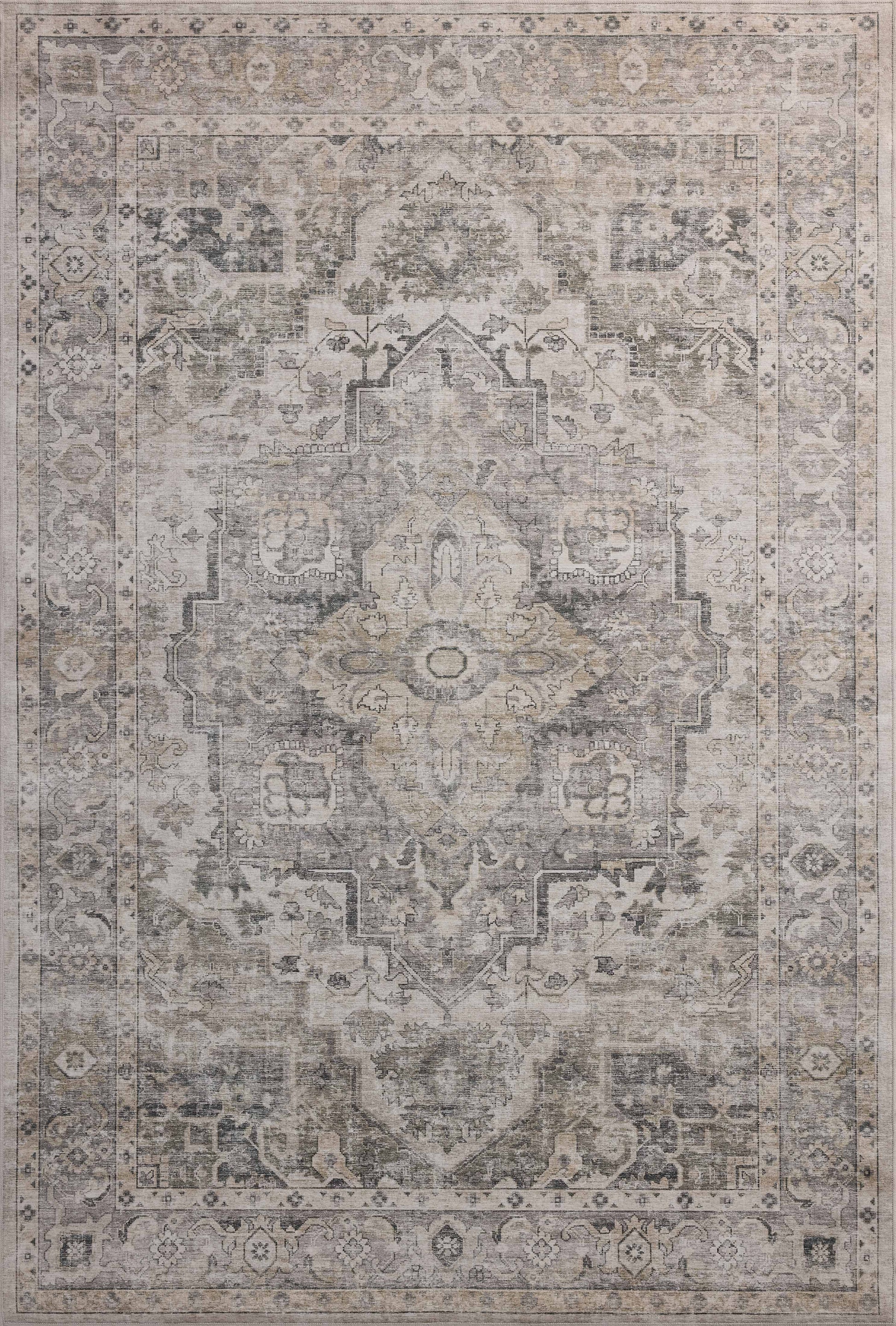 Amber Lewis x Loloi Josie   Silver Natural Machine Washable