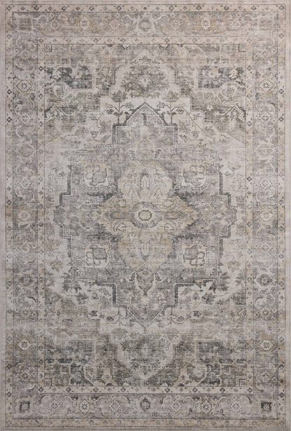 Amber Lewis x Loloi Josie   Silver Natural Machine Washable