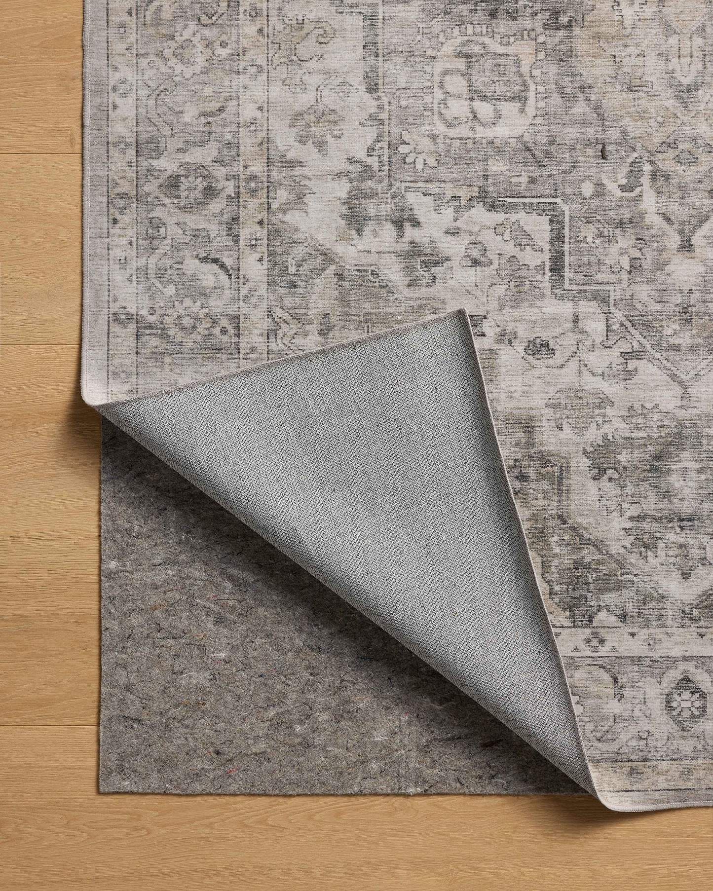 Amber Lewis x Loloi Josie   Silver Natural Machine Washable