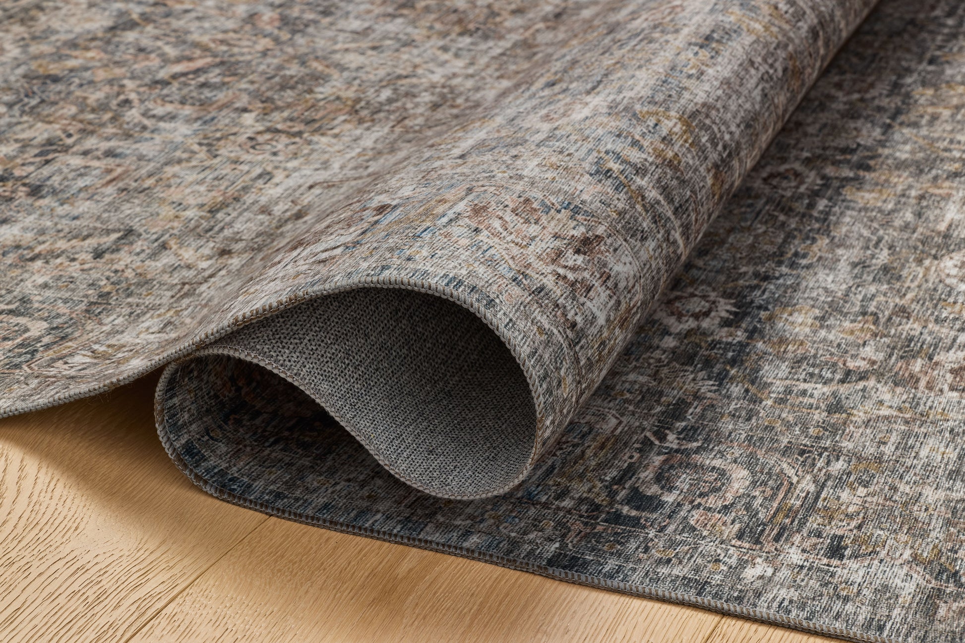 Amber Lewis x Loloi Josie   Dove Gold Machine Washable