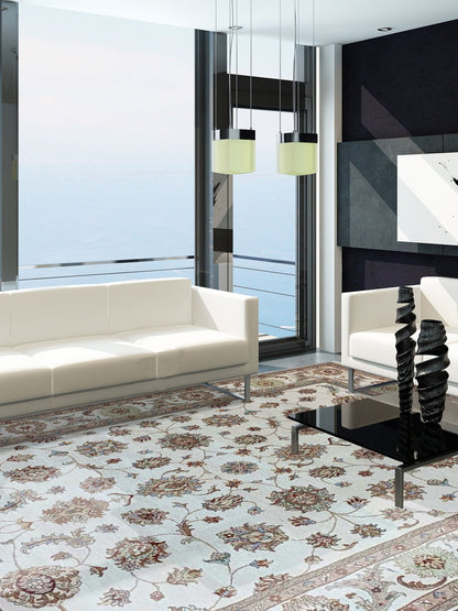 Artisan Zara Ivory Traditional Knotted Rug - Rugs - Artisan - Atlanta Designer Rugs