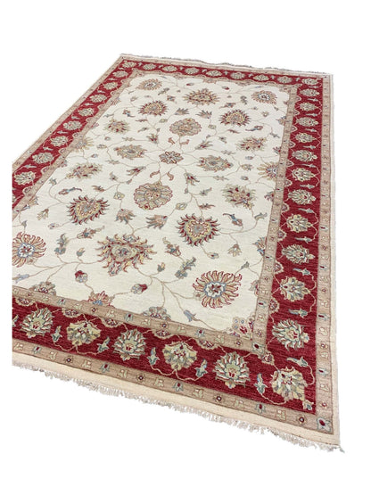 Artisan Zara Ivory Red Traditional Knotted Rug - Rugs - Artisan - Atlanta Designer Rugs