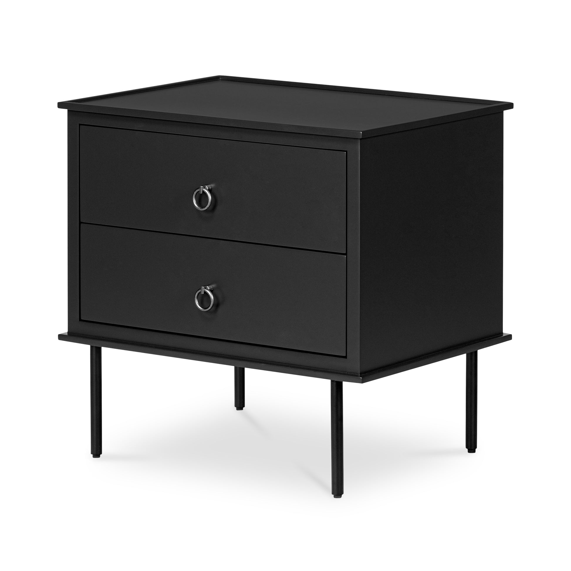 Moes Home Nightstands REAGAN Black Contemporary Furniture Rug