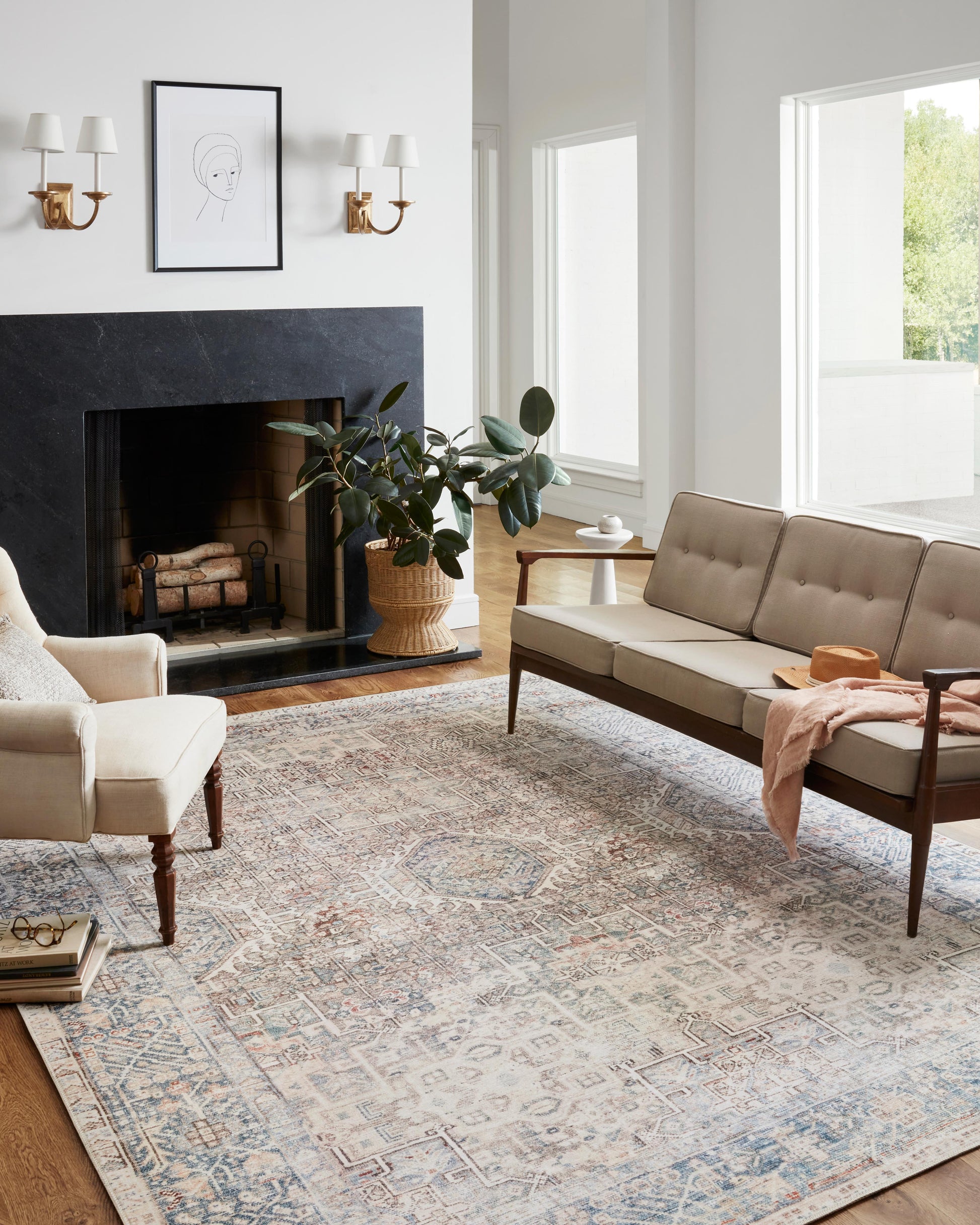 Chris Loves Julia x Loloi Jules  Natural Ocean Traditional