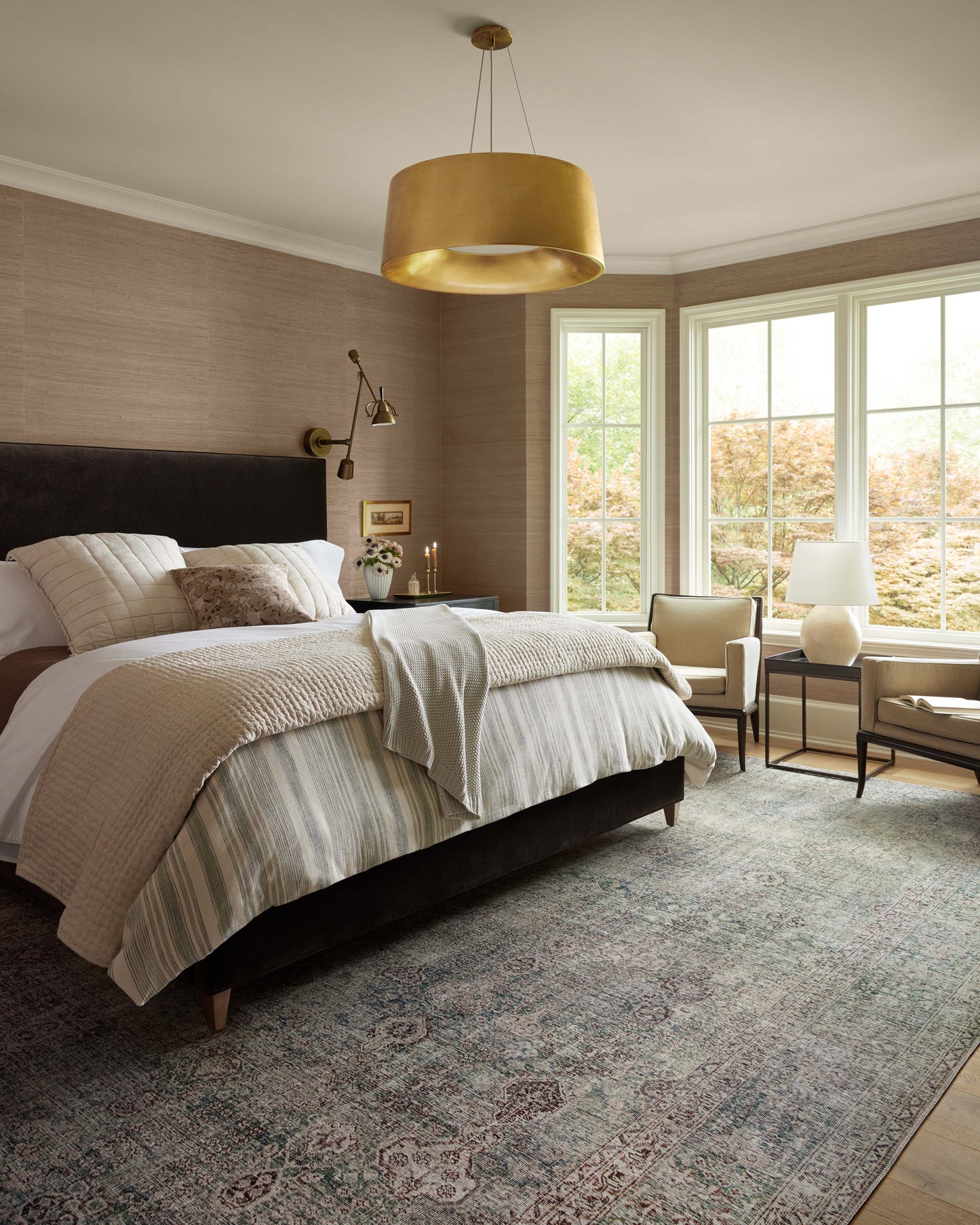 Chris Loves Julia x Loloi Jules  Emerald Antique Ivory Traditional