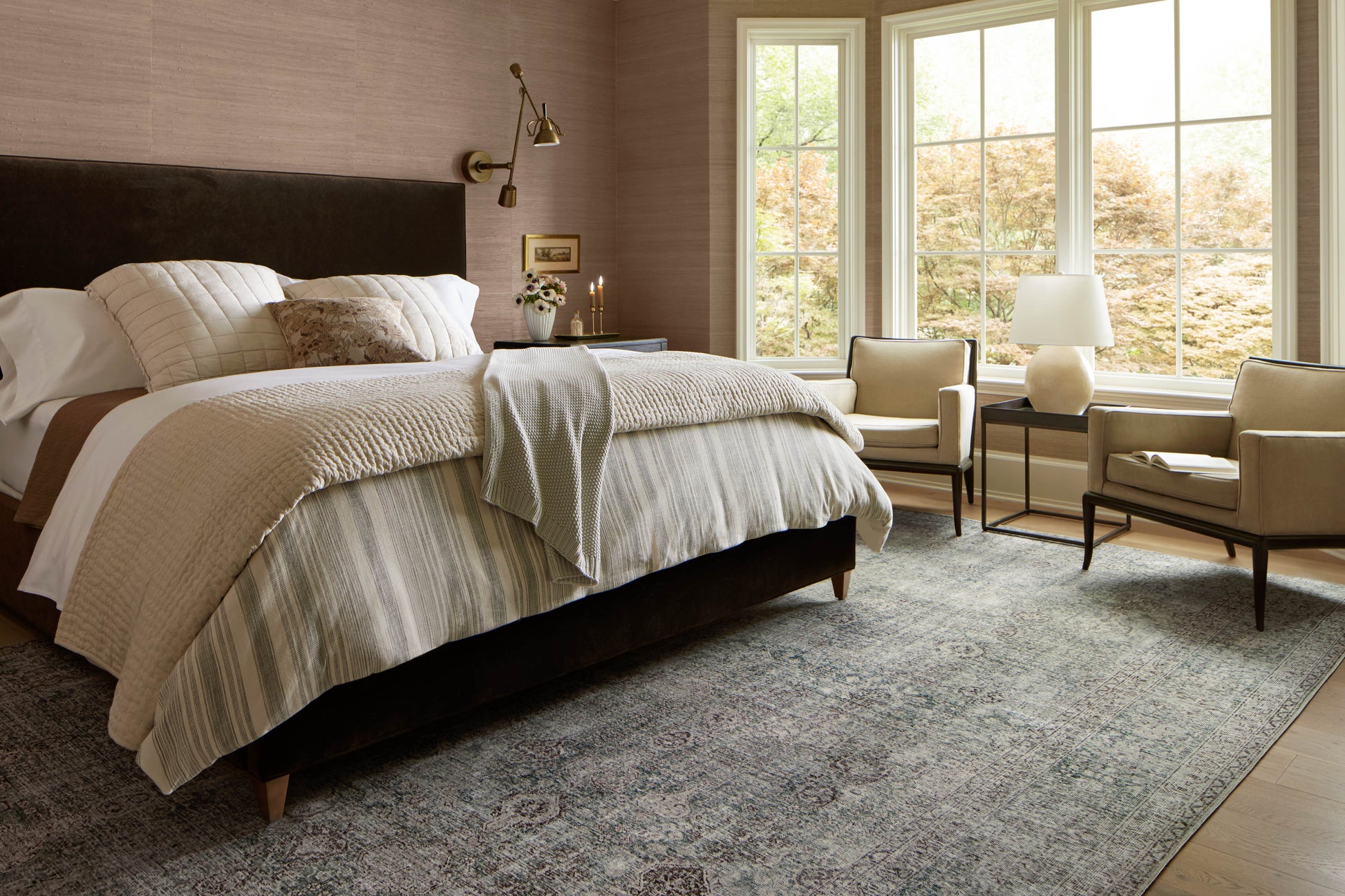 Chris Loves Julia x Loloi Jules  Emerald Antique Ivory Traditional