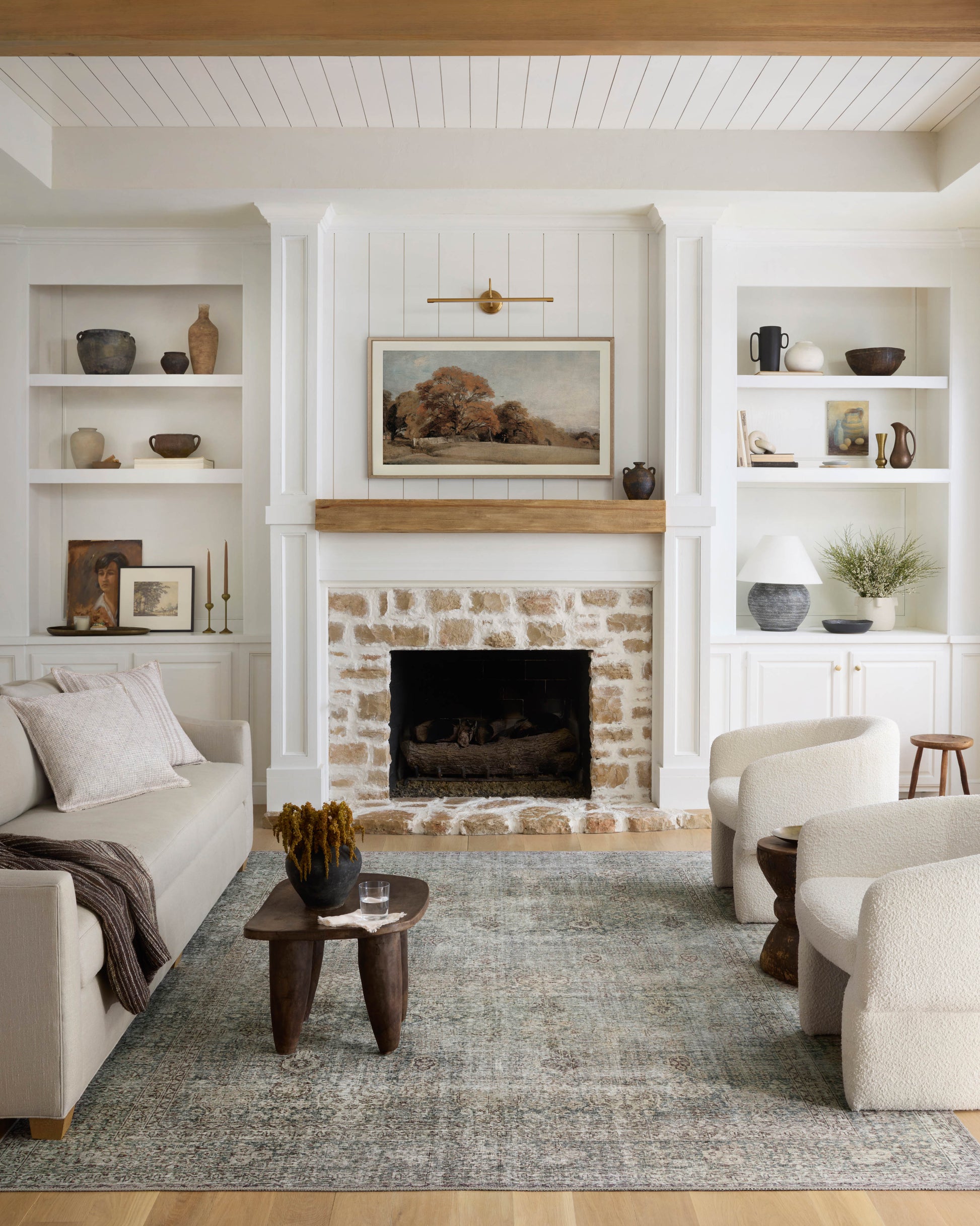 Chris Loves Julia x Loloi Jules  Emerald Antique Ivory Traditional