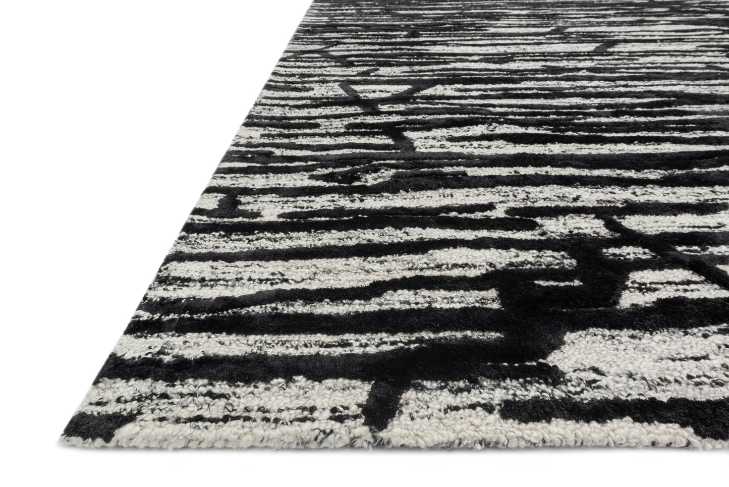 Loloi Juneau  Ivory Black Contemporary