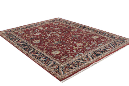 Anjani Carpets Hazi Zalili Jaipur 14 Red Black Persian Hand Knotted Rugs