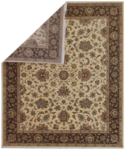 Anjani Carpets Jaipur Jaipur 19 Beige Brown Persian Hand Knotted Rugs