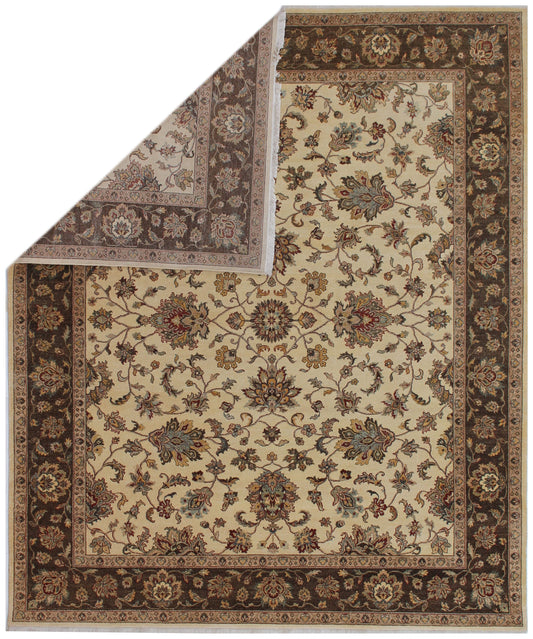 Anjani Carpets Jaipur Jaipur 19 Beige Brown Persian Hand Knotted Rugs