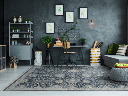 Dynamic Rugs Juno 6883 Blue Transitional Machine-Made Rug