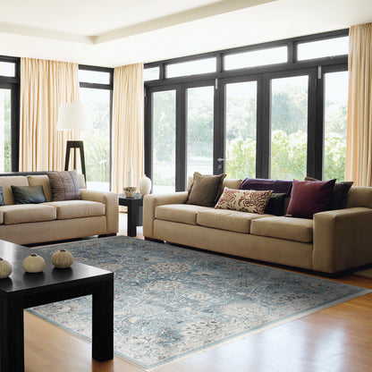 Dynamic Rugs Juno 6883 Light Blue Transitional Machine-Made Rug